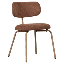 WOOOD Eetkamerstoelen Zonder Armleuning|Eetkamerstoel Travis Geweven stof