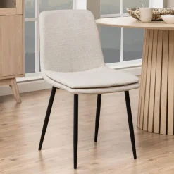 Bendt Eetkamerstoelen Zonder Armleuning|Eetkamerstoelen Met Armleuning|Eetkamerstoel Tronier Structuurstof