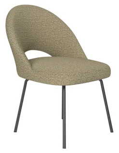 ZILT Eetkamerstoelen Zonder Armleuning|Eetkamerstoel Twana Geweven stof Groen