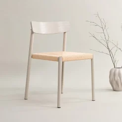 Nohr Beige Eetkamerstoelen|Eetkamerstoelen Zonder Armleuning|Eetkamerstoel Tyeesha Rattan