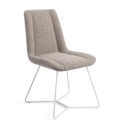 Jesper Home Beige Eetkamerstoelen|Eetkamerstoelen Zonder Armleuning|Eetkamerstoel Umedo Beehive White