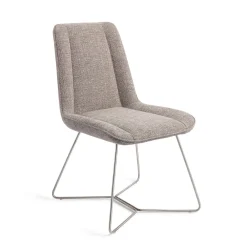 Jesper Home Beige Eetkamerstoelen|Eetkamerstoelen Zonder Armleuning|Eetkamerstoel Umedo Beehive Steel