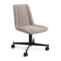 Jesper Home Beige Eetkamerstoelen|Eetkamerstoelen Zonder Armleuning|Eetkamerstoel Umedo Caster Black