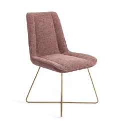 Jesper Home Beige Eetkamerstoelen|Eetkamerstoelen Zonder Armleuning|Eetkamerstoel Umedo Cross Gold