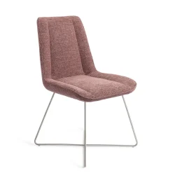 Jesper Home Beige Eetkamerstoelen|Eetkamerstoelen Zonder Armleuning|Eetkamerstoel Umedo Cross Steel