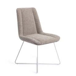 Jesper Home Beige Eetkamerstoelen|Draaibare Eetkamerstoelen|Eetkamerstoel Umedo Cross White