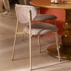 WOOOD Eetkamerstoelen Zonder Armleuning|Eetkamerstoel Valor Geweven stof