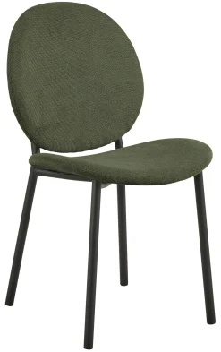 Bendt Eetkamerstoelen Zonder Armleuning|Eetkamerstoel Vic Geweven stof