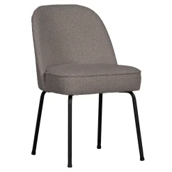 WOOOD Eetkamerstoelen Bouclé / Teddy|Eetkamerstoelen Zonder Armleuning|Eetkamerstoel Vogue Bouclé, kleur Nougat