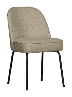 WOOOD Beige Eetkamerstoelen|Eetkamerstoelen Bouclé / Teddy|Eetkamerstoel Vogue Bouclé, kleur Beige