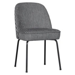 WOOOD Eetkamerstoelen Zonder Armleuning|Eetkamerstoel Vogue Geweven, kleur Zwart/Grijs Zwart / Grijs