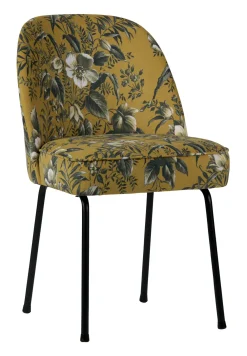 WOOOD Eetkamerstoelen Velvet / Fluweel|Eetkamerstoelen Zonder Armleuning|Eetkamerstoel Vogue Poppy Velvet