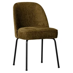 WOOOD Eetkamerstoelen Velvet / Fluweel|Eetkamerstoelen Zonder Armleuning|Eetkamerstoel Vogue Structure Velvet, kleur Brass