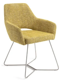 Jesper Home Eetkamerstoelen Met Armleuning|Eetkamerstoel Yanai Beehive Steel Lemon Lines