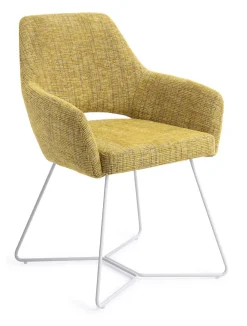 Jesper Home Eetkamerstoelen Met Armleuning|Eetkamerstoel Yanai Beehive White Lemon Lines