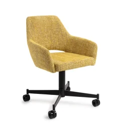 Jesper Home Beige Eetkamerstoelen|Eetkamerstoelen Met Armleuning|Eetkamerstoel Yanai Caster Black