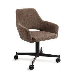 Jesper Home Beige Eetkamerstoelen|Eetkamerstoelen Met Armleuning|Eetkamerstoel Yanai Caster Black