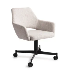 Jesper Home Beige Eetkamerstoelen|Eetkamerstoelen Met Armleuning|Eetkamerstoel Yanai Caster Black