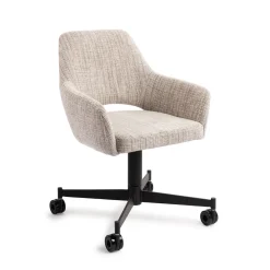 Jesper Home Beige Eetkamerstoelen|Eetkamerstoelen Met Armleuning|Eetkamerstoel Yanai Caster Black