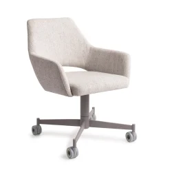 Jesper Home Beige Eetkamerstoelen|Eetkamerstoelen Met Armleuning|Eetkamerstoel Yanai Caster Grey