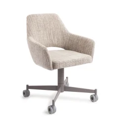 Jesper Home Beige Eetkamerstoelen|Eetkamerstoelen Met Armleuning|Eetkamerstoel Yanai Caster Grey