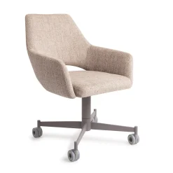 Jesper Home Beige Eetkamerstoelen|Eetkamerstoelen Met Armleuning|Eetkamerstoel Yanai Caster Grey