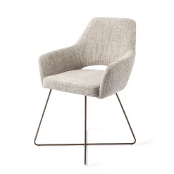 Jesper Home Beige Eetkamerstoelen|Eetkamerstoelen Met Armleuning|Eetkamerstoel Yanai Cross Rose Gold
