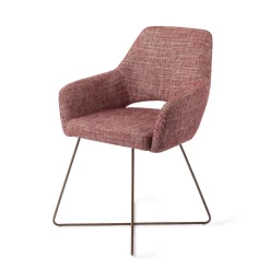 Jesper Home Beige Eetkamerstoelen|Eetkamerstoelen Met Armleuning|Eetkamerstoel Yanai Cross Rose Gold