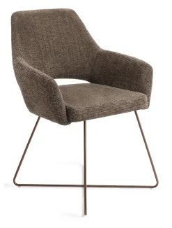 Jesper Home Beige Eetkamerstoelen|Eetkamerstoelen Met Armleuning|Eetkamerstoel Yanai Cross Rose Gold