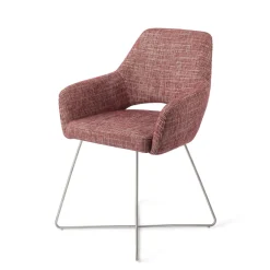 Jesper Home Beige Eetkamerstoelen|Eetkamerstoelen Met Armleuning|Eetkamerstoel Yanai Cross Steel