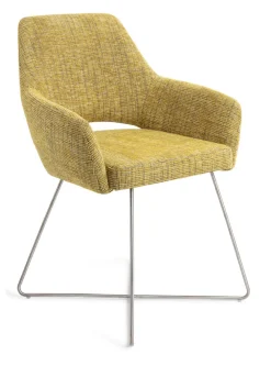 Jesper Home Beige Eetkamerstoelen|Eetkamerstoelen Met Armleuning|Eetkamerstoel Yanai Cross Steel
