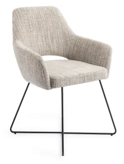 Jesper Home Beige Eetkamerstoelen|Eetkamerstoelen Met Armleuning|Eetkamerstoel Yanai Cross Black