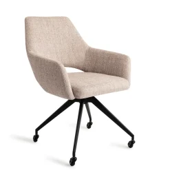 Jesper Home Beige Eetkamerstoelen|Eetkamerstoelen Met Armleuning|Eetkamerstoel Yanai Glide Black