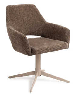 Jesper Home Beige Eetkamerstoelen|Draaibare Eetkamerstoelen|Eetkamerstoel Yanai Quad Beige