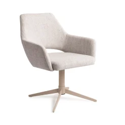 Jesper Home Beige Eetkamerstoelen|Draaibare Eetkamerstoelen|Eetkamerstoel Yanai Quad Beige