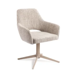 Jesper Home Beige Eetkamerstoelen|Draaibare Eetkamerstoelen|Eetkamerstoel Yanai Quad Beige