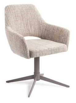 Jesper Home Beige Eetkamerstoelen|Draaibare Eetkamerstoelen|Eetkamerstoel Yanai Quad Grey