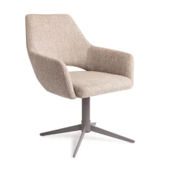 Jesper Home Beige Eetkamerstoelen|Draaibare Eetkamerstoelen|Eetkamerstoel Yanai Quad Grey