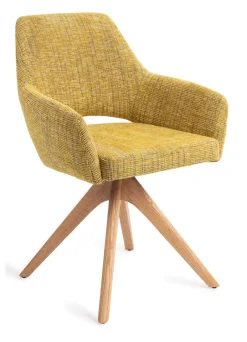 Jesper Home Beige Eetkamerstoelen|Draaibare Eetkamerstoelen|Eetkamerstoel Yanai Revolve Oak Natural