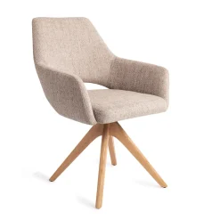 Jesper Home Beige Eetkamerstoelen|Draaibare Eetkamerstoelen|Eetkamerstoel Yanai Revolve Oak Natural