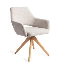 Jesper Home Beige Eetkamerstoelen|Draaibare Eetkamerstoelen|Eetkamerstoel Yanai Revolve Oak Natural