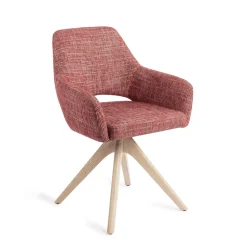 Jesper Home Beige Eetkamerstoelen|Draaibare Eetkamerstoelen|Eetkamerstoel Yanai Revolve Oak Bleach