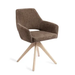 Jesper Home Beige Eetkamerstoelen|Draaibare Eetkamerstoelen|Eetkamerstoel Yanai Revolve Oak Bleach