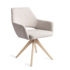 Jesper Home Beige Eetkamerstoelen|Draaibare Eetkamerstoelen|Eetkamerstoel Yanai Revolve Oak Bleach