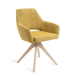 Jesper Home Beige Eetkamerstoelen|Draaibare Eetkamerstoelen|Eetkamerstoel Yanai Revolve Oak Bleach