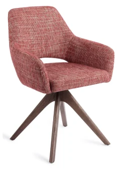 Jesper Home Beige Eetkamerstoelen|Draaibare Eetkamerstoelen|Eetkamerstoel Yanai Revolve Oak Walnut