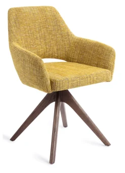 Jesper Home Beige Eetkamerstoelen|Draaibare Eetkamerstoelen|Eetkamerstoel Yanai Revolve Oak Walnut