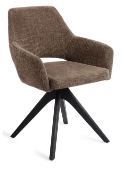 Jesper Home Beige Eetkamerstoelen|Draaibare Eetkamerstoelen|Eetkamerstoel Yanai Revolve Oak Black