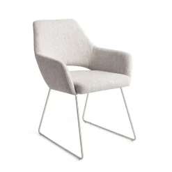 Jesper Home Beige Eetkamerstoelen|Eetkamerstoelen Met Armleuning|Eetkamerstoel Yanai Slide Steel