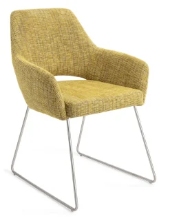 Jesper Home Beige Eetkamerstoelen|Eetkamerstoelen Met Armleuning|Eetkamerstoel Yanai Slide Steel